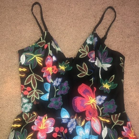 Dress the Population Maren Embroidered Floral Sleeveless Fit & Flare Dress XXS - Picture 5 of 12